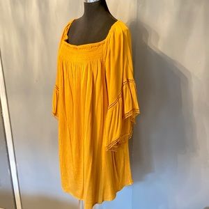 Yellow Off the shoulder dress plus size 3x
